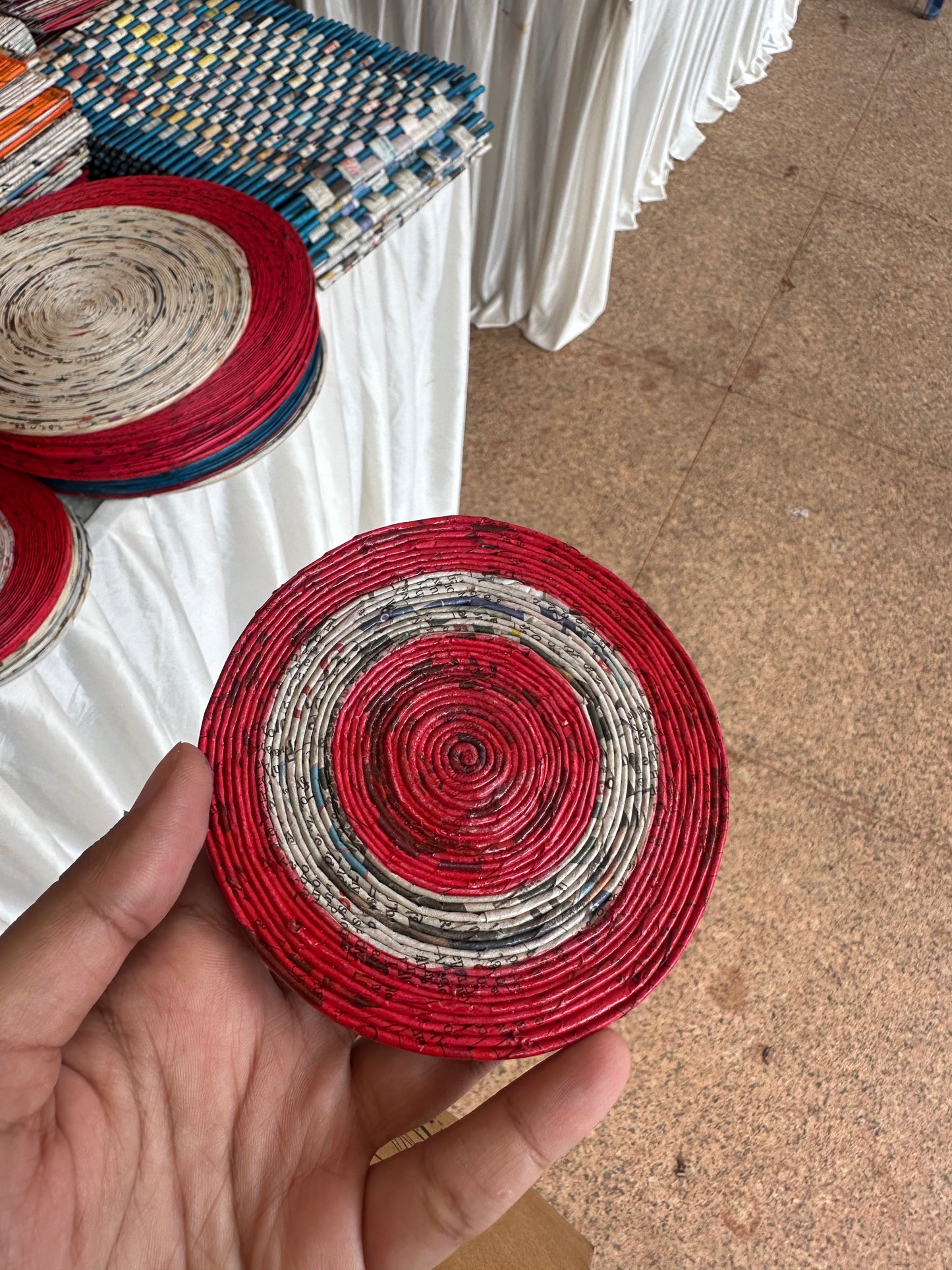 Handcrafted Paper Coasters (Set Of 6)